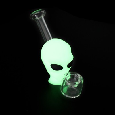 SILICONE ALIEN PIPE GLOW IN DARK SP424 1CT